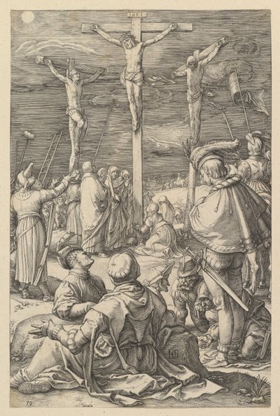 Kristus på korset, ur "Kristi lidande" av Hendrick Goltzius