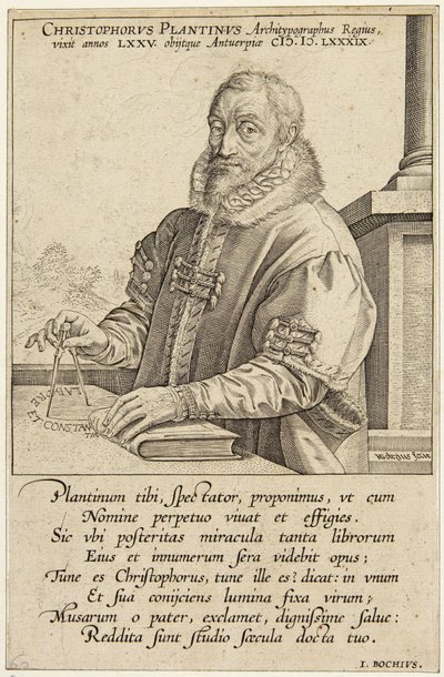 Christopher Plantin av Hendrick Goltzius