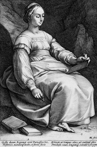 Klio av Hendrick Goltzius