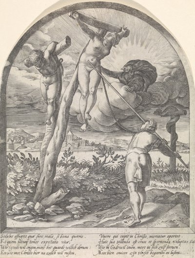 Människan måste döda sina begär The Spiritual Hunts (serietitel) av Hendrick Goltzius