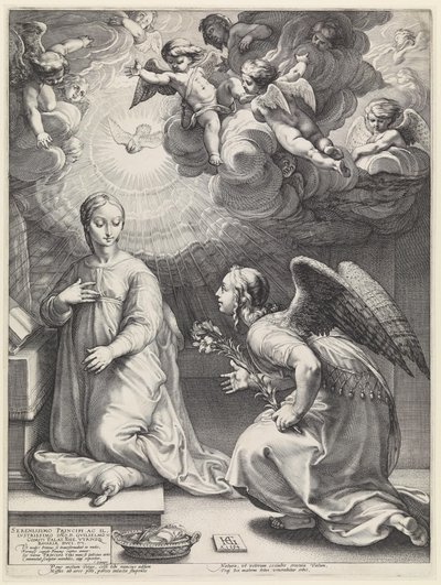 Bebådelsen av Hendrick Goltzius