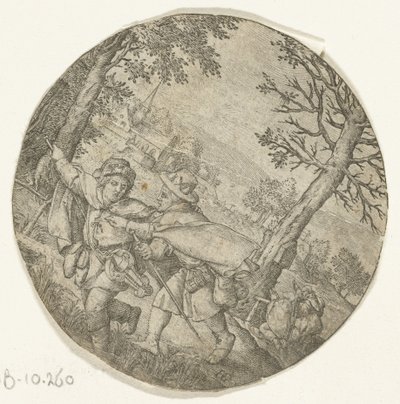 Den blinda leder den blinda av Hendrick Goltzius