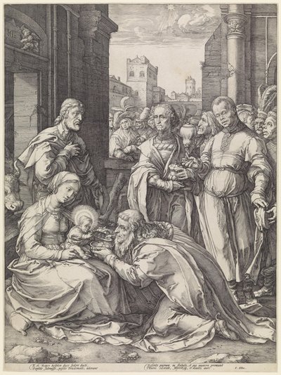 De tre kungarna av Hendrick Goltzius