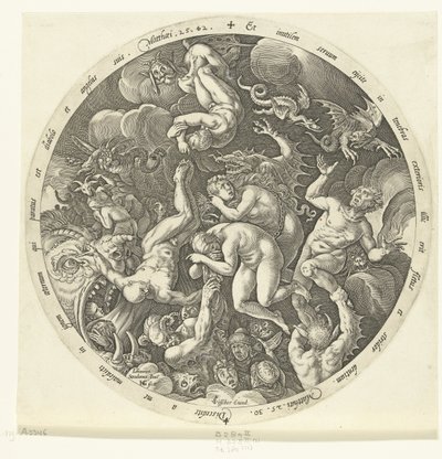 De förbannade kommer in i helvetet The Last Judgment (serietitel) av Hendrick Goltzius