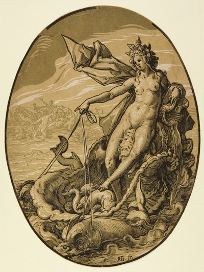 Demogorgon och gudomligheterna av Hendrick Goltzius