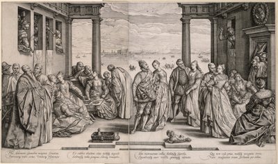 Antenors bröllop (Venetianskt bröllop) av Hendrick Goltzius