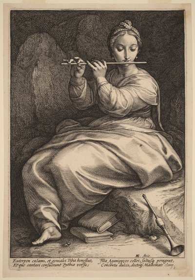 Euterpe av Hendrick Goltzius