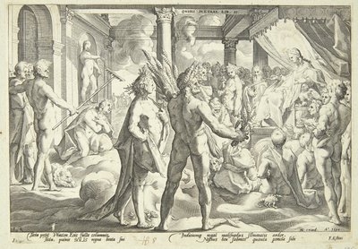 Phaeton begär solvagnen av Hendrick Goltzius
