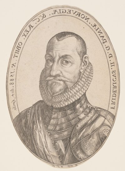 Fredrik II, kung av Danmark och Norge av Hendrick Goltzius