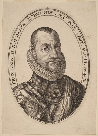 Fredrik II, kung av Danmark och Norge av Hendrick Goltzius