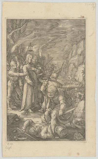 Kristi gripande, blad 3 ur serien ”Passionen” av Hendrick Goltzius