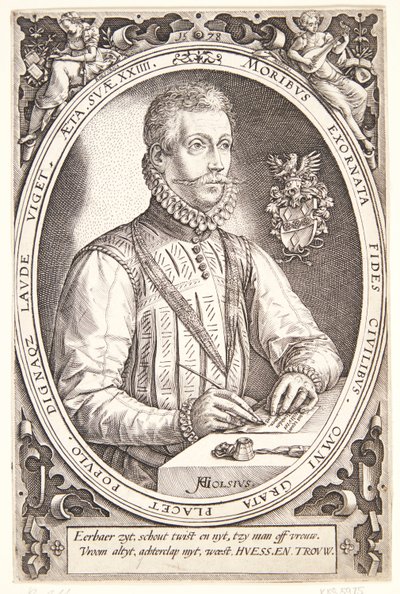 Gerrit Dircksz eller Claes Steffensz. van Heussen av Hendrick Goltzius