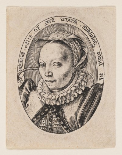Grietgen Jansdochter, hustru till konstnären av Hendrick Goltzius