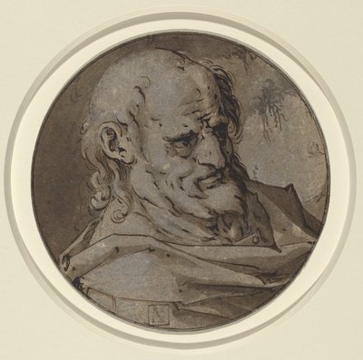 En apostels huvud av Hendrick Goltzius