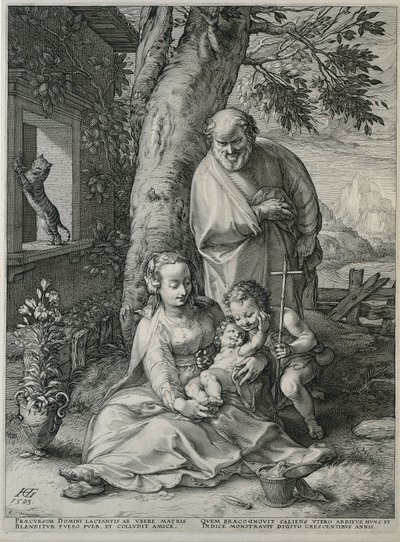 Helig familj med Johannes Döparen Mary