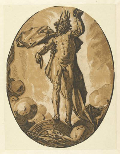 Helios (dör) Gods and Goddesses (serietitel) av Hendrick Goltzius
