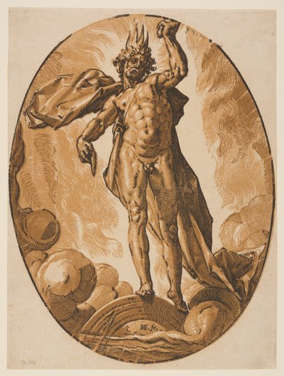 Helios, från Gudarna av Hendrick Goltzius