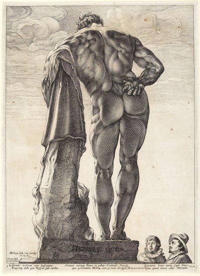 Herkules Farnese, bakifrån av Hendrick Goltzius