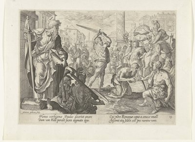 Paulus martyrskap The Martyrdom of (Kristi och?) Apostlarna (serietitel) av Hendrick Goltzius