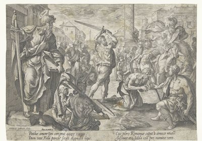 Paulus martyrskap Kristi martyrskap och apostlarna (serietitel) av Hendrick Goltzius