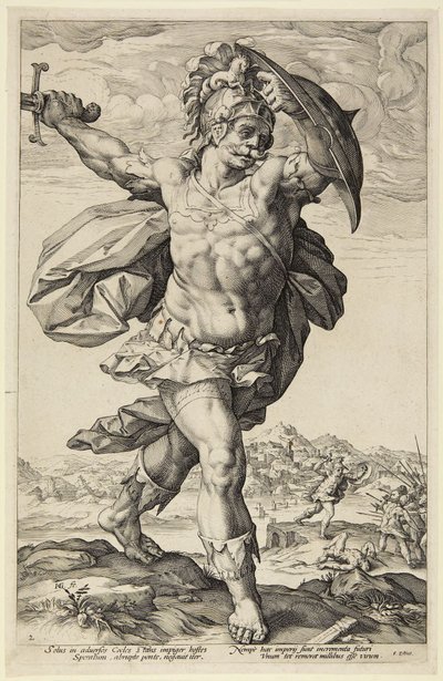 Horatius Cocles av Hendrick Goltzius
