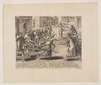 Imperiled Litigation, från Litis Abusus (The Abuses of the Law) av Hendrick Goltzius