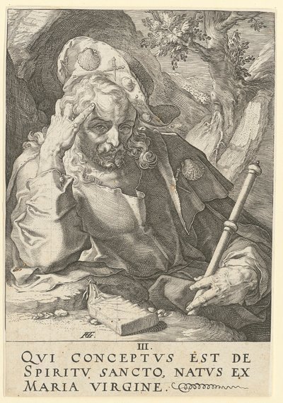 Jakob den äldre, blad 3 i serien ”Kristus, de tolv apostlarna och Paulus” av Hendrick Goltzius