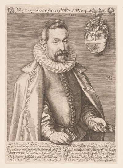 Jan Nicquet, konstsamlare i Amsterdam av Hendrick Goltzius