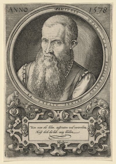 Johan Gols [Konstnärens far] av Hendrick Goltzius