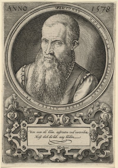 Johan Gols [konstnärens far] av Hendrick Goltzius