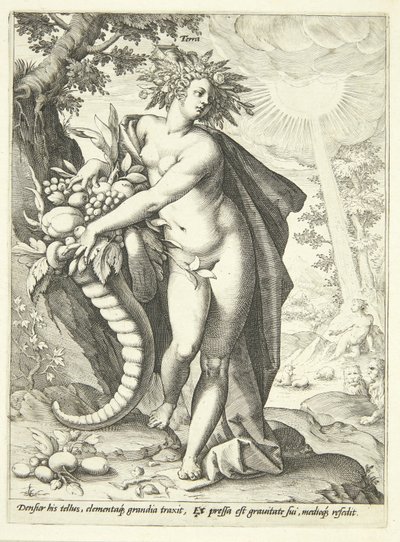 Jorden (Terra) av Hendrick Goltzius