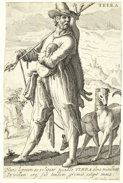 Jorden (Terra) av Hendrick Goltzius