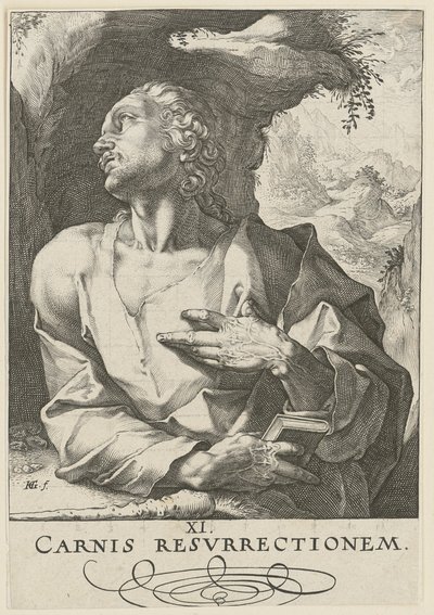 Judas Taddeus, blad 12 i serien ”Kristus, de tolv apostlarna och Paulus” av Hendrick Goltzius