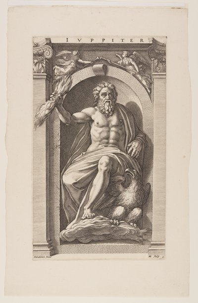 Jupiter, från Åtta hedniska gudar av Hendrick Goltzius