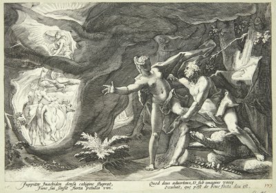 Jupiter och Io av Hendrick Goltzius