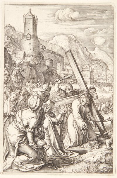 Korsbärandet av Hendrick Goltzius