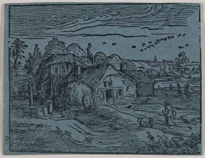 Landskap med bondbostad av Hendrick Goltzius