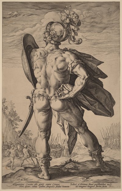 Marcus Valerius Corvus av Hendrick Goltzius