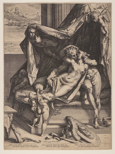Mars och Venus av Hendrick Goltzius