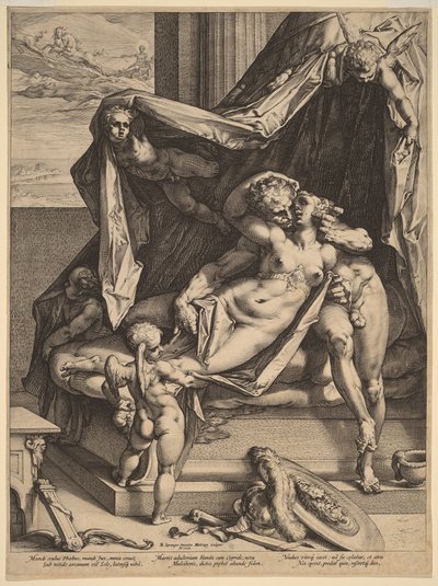 Mars och Venus av Hendrick Goltzius
