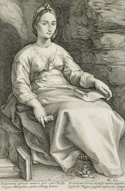 Melpomene av Hendrick Goltzius