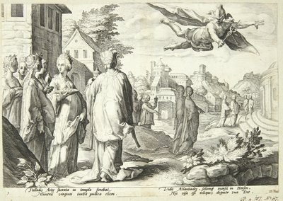 Merkur blir kär i Herse av Hendrick Goltzius