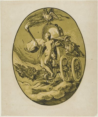 Nox, tallrik sju från Demogorgon and the Deities av Hendrick Goltzius