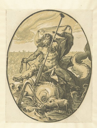 Oceanus Gods and Goddesses (serietitel) av Hendrick Goltzius