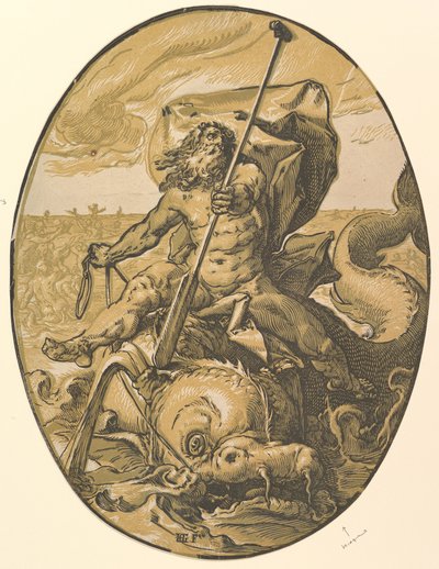 Okeanos av Hendrick Goltzius