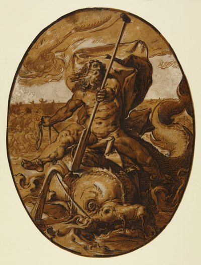 Okeanos av Hendrick Goltzius