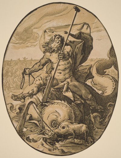 Oceanus av Hendrick Goltzius
