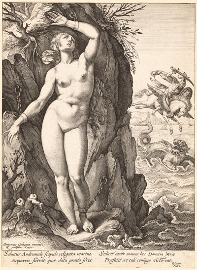 Perseus befriar Andromeda av Hendrick Goltzius