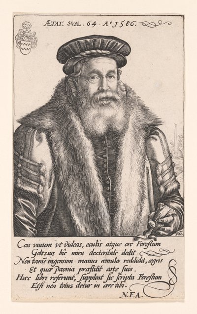 Pieter van Foreest (Petrus Forestus) av Hendrick Goltzius