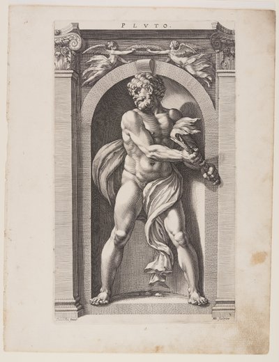 Pluto, från Åtta hedniska gudar av Hendrick Goltzius